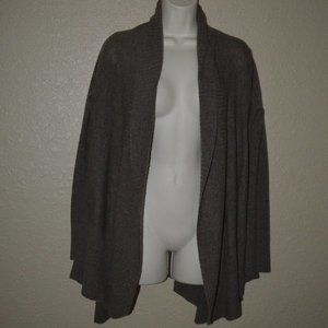 Sz S Alice + Olivia Brown Open Front Cashmere Blend Cardigan Sweater